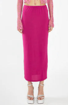 Fuchsia Slim Fit Skirt