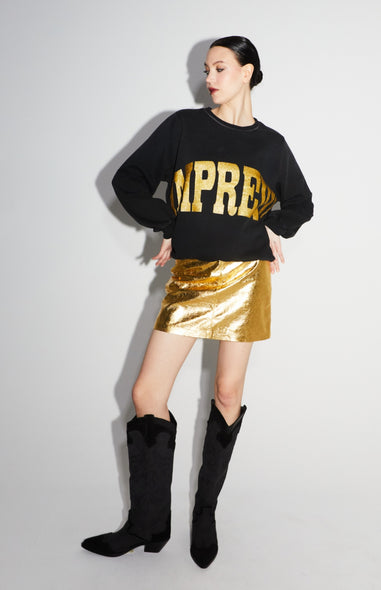 IMPREVU glitter zwart sweatshirt