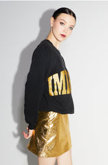 IMPREVU glitter zwart sweatshirt