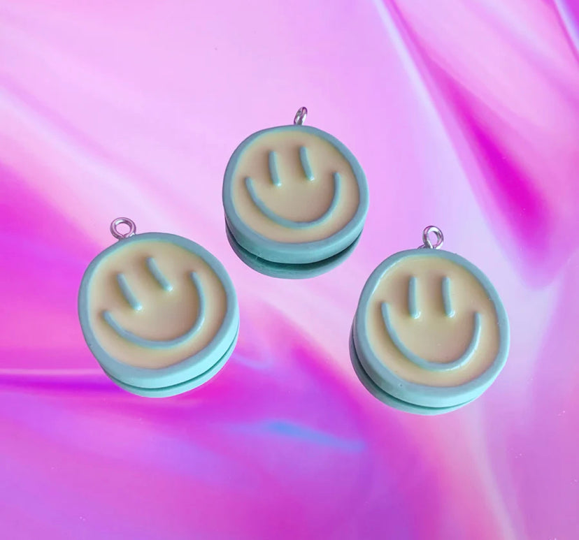 Green Smiley Charm