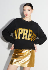 IMPREVU glitter zwart sweatshirt