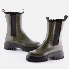 Vegan Mid Calf Military Green Boots