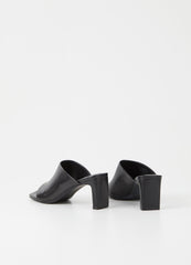 Luisa Mules Black Cow Leather