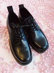 Tara Black Leather Shoes