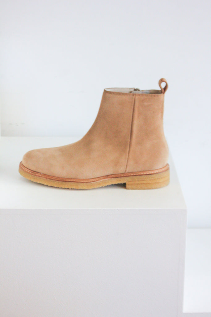 Bond Crepe Suede Ankle Boot - Camel