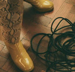 Edith Teak Patent Leather Boot