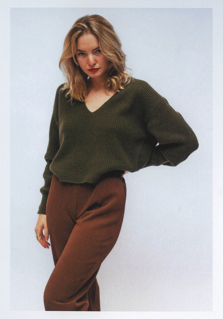 Hedda Knitted Pull - Deep Green Melee