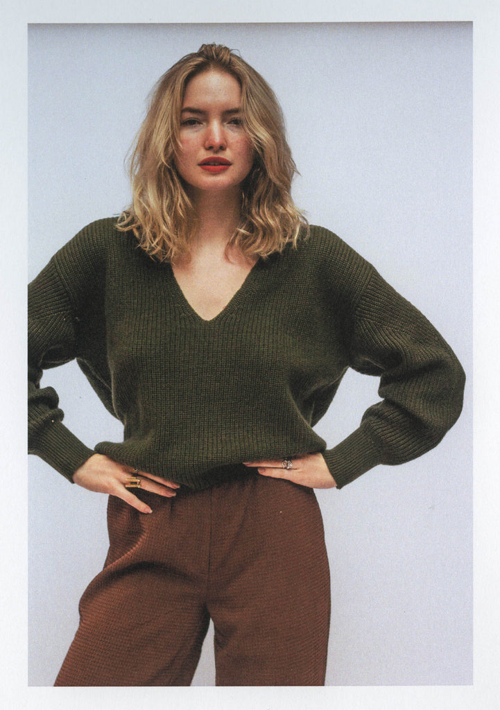 Hedda Knitted Pull - Deep Green Melee