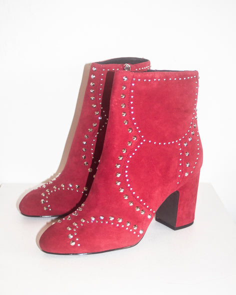 What For - Red Stud Bootie