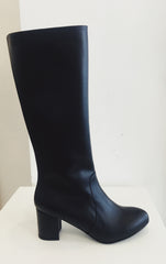 Elena Calf Leather Black Boots