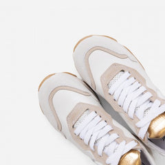 Baisley Sneaker Off White/Clay/Gold