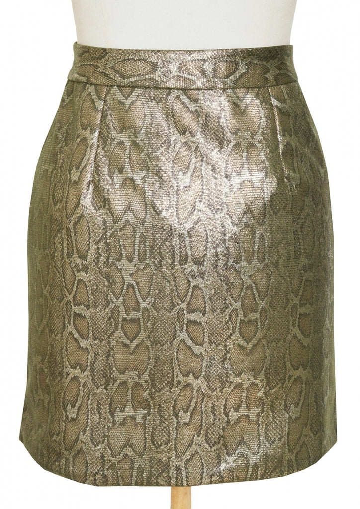 Métalisé Faux Snake Skirt