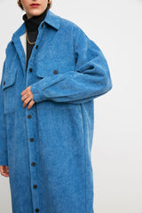 Manteau Bleu Velour
